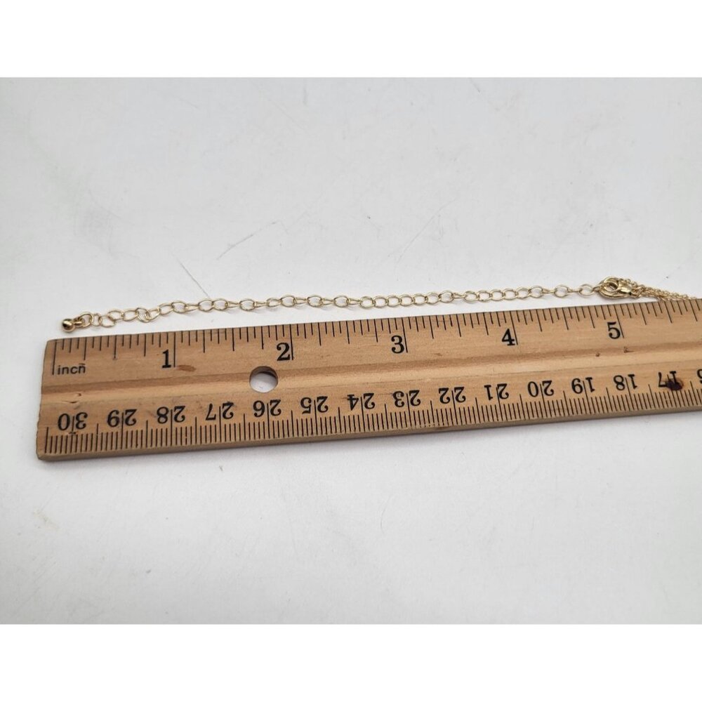 Gold Tone Medallion Pendant Necklace Spiral Circle with Rhinestones Minimalist C - Picture 6 of 10